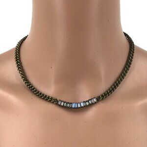 Chloe + Isabel Choker Necklace Rhinestone Accent Adjustable Length